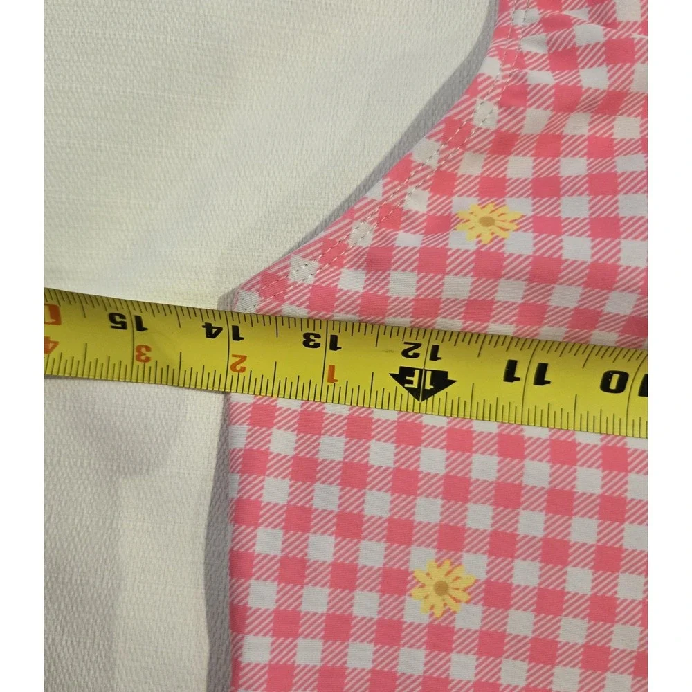 BMagical Girl's‎ Swimsuit  Gingham Pink White Plaid w/ Yellow Flowers Size 16